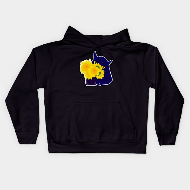 A bouquet of dandelions for a cat Kids Hoodie by Zjuka_draw